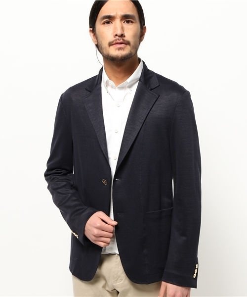 EDIFICE（エディフィス）の「◇ラミー ミラノリブ ジャケット（テーラードジャケット・メンズ・ベージュ/ネイビー/ホワイト・46/48/44）」の7枚目の写真