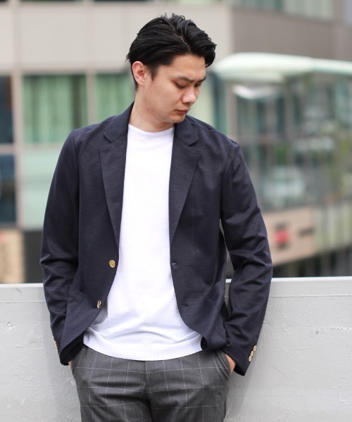 EDIFICE（エディフィス）の「◇ラミー ミラノリブ ジャケット（テーラードジャケット・メンズ・ベージュ/ネイビー/ホワイト・46/48/44）」の16枚目の写真