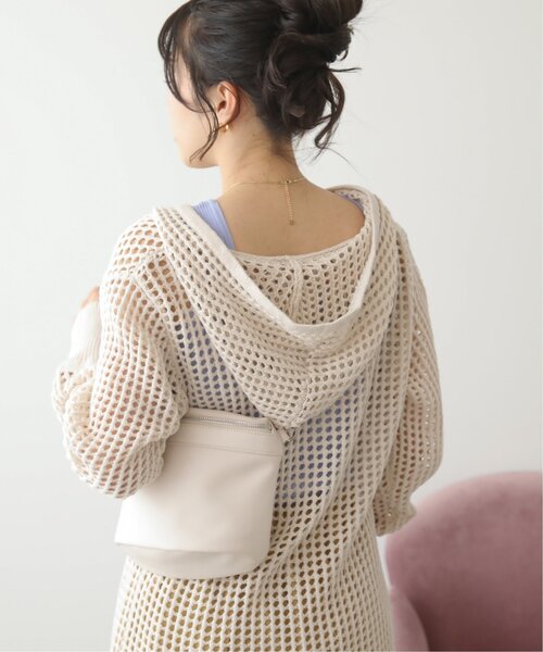 RAY CASSIN（レイカズン）の「メッシュパーカーワンピース（ジャンパースカート・レディース・イエロー×グリーン/ブラウン/キナリ・FREE）」の12枚目の写真