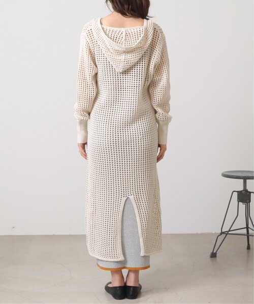 RAY CASSIN（レイカズン）の「メッシュパーカーワンピース（ジャンパースカート・レディース・イエロー×グリーン/ブラウン/キナリ・FREE）」の18枚目の写真