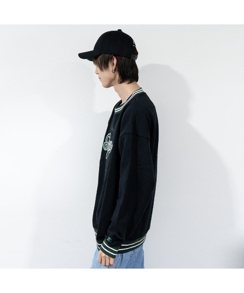STARTER（スターター）の「【STARTER】裏毛トレーナー（スウェット・メンズ・ブラック/杢グレー/グリーン・M/L/XL）」の4枚目の写真