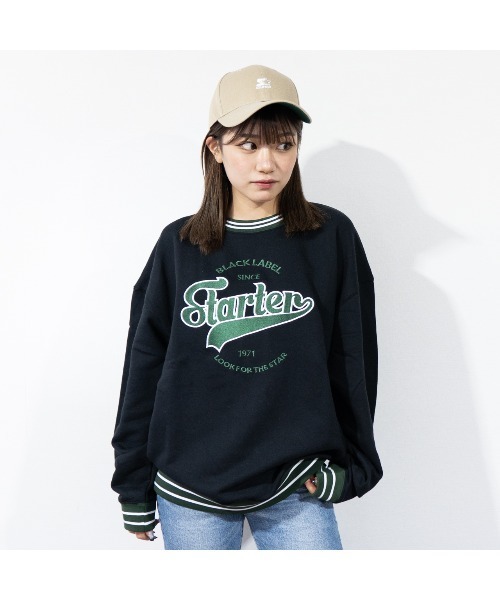 STARTER（スターター）の「【STARTER】裏毛トレーナー（スウェット・メンズ・ブラック/杢グレー/グリーン・M/L/XL）」の10枚目の写真