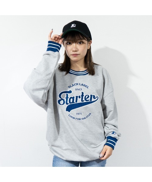 STARTER（スターター）の「【STARTER】裏毛トレーナー（スウェット・メンズ・ブラック/杢グレー/グリーン・M/L/XL）」の13枚目の写真