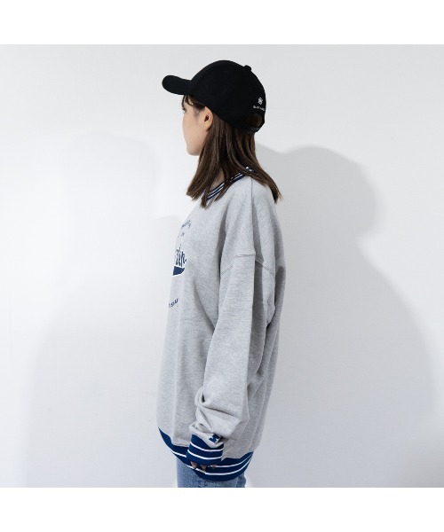STARTER（スターター）の「【STARTER】裏毛トレーナー（スウェット・メンズ・ブラック/杢グレー/グリーン・M/L/XL）」の14枚目の写真