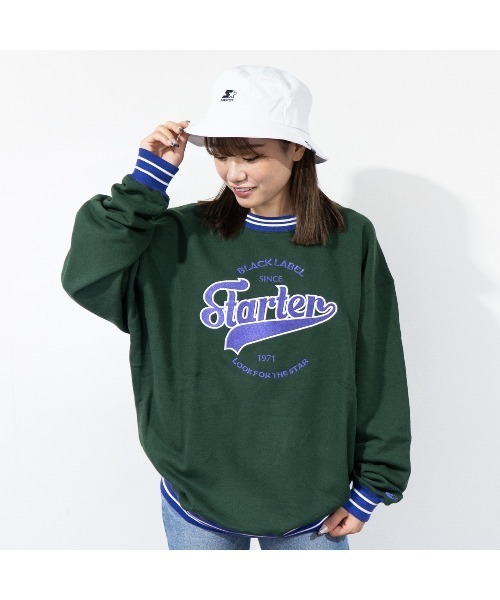 STARTER（スターター）の「【STARTER】裏毛トレーナー（スウェット・メンズ・ブラック/杢グレー/グリーン・M/L/XL）」の16枚目の写真