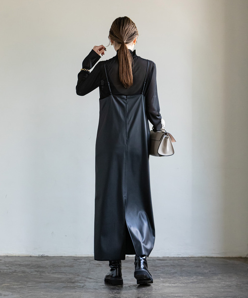 NOBLE 新品未使用★ フェイクレザーキャミ★ 追加】フェイクレザーキャミ（キャミソール）｜NOBLE（ノーブル