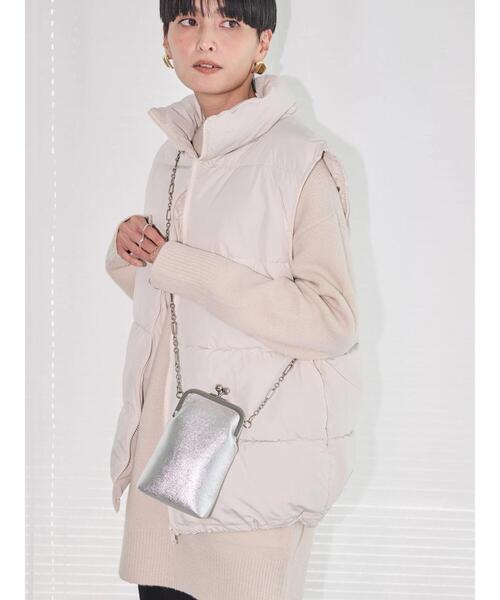 AMERICAN HOLIC（アメリカンホリック）の「口金メタリックチェーンショルダーバッグ（ショルダーバッグ・レディース・シルバー・FREE）」の3枚目の写真