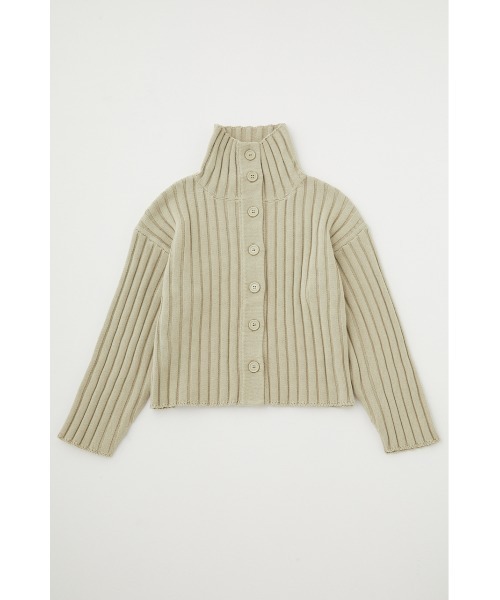 MOUSSY(マウジー)の「FRONT BUTTON WIDE RIB セーター(ニット/セーター・レディース・ライム/ブラック/ベージュ/ライトグリーン・FREE)」の14枚目の写真