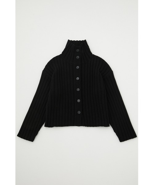 MOUSSY(マウジー)の「FRONT BUTTON WIDE RIB セーター(ニット/セーター・レディース・ライム/ブラック/ベージュ/ライトグリーン・FREE)」の13枚目の写真
