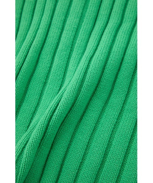 MOUSSY(マウジー)の「FRONT BUTTON WIDE RIB セーター(ニット/セーター・レディース・ライム/ブラック/ベージュ/ライトグリーン・FREE)」の10枚目の写真