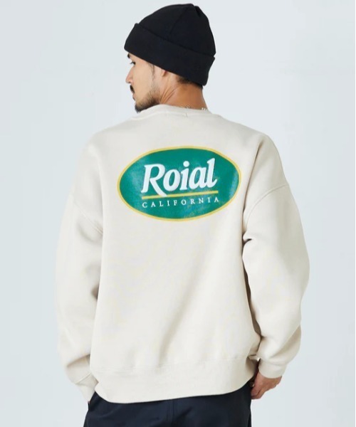 roial(ロイアル)の「CREW/ROIAL(ロイアル)長袖バックプリントスウェットトレーナー(Tシャツ/カットソー・メンズ・ベージュ/ブラック/グリーン系その他3・MEDIUM/LARGE)」の3枚目の写真