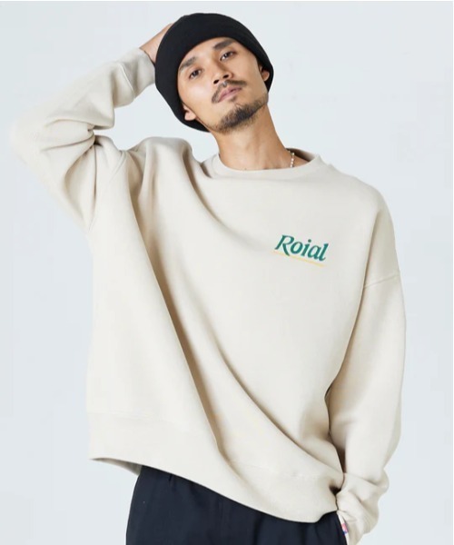 roial(ロイアル)の「CREW/ROIAL(ロイアル)長袖バックプリントスウェットトレーナー(Tシャツ/カットソー・メンズ・ベージュ/ブラック/グリーン系その他3・MEDIUM/LARGE)」の7枚目の写真
