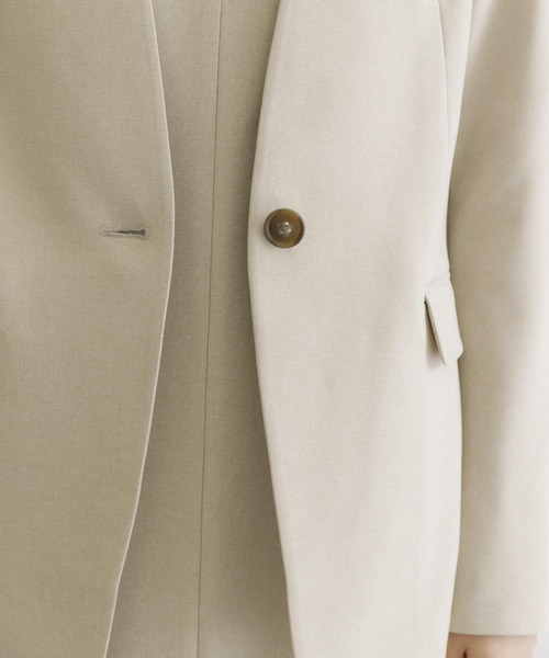 URBAN RESEARCH（アーバンリサーチ）の「ノーカラージャケット（ノーカラージャケット・レディース・ネイビー/ベージュ・38/36）」の16枚目の写真
