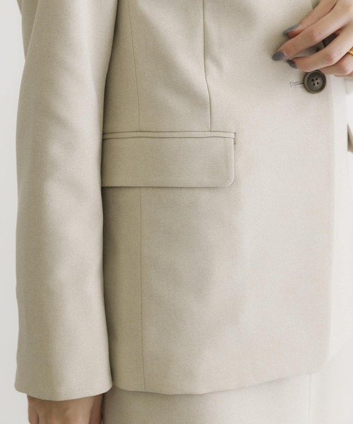 URBAN RESEARCH（アーバンリサーチ）の「ノーカラージャケット（ノーカラージャケット・レディース・ネイビー/ベージュ・38/36）」の17枚目の写真