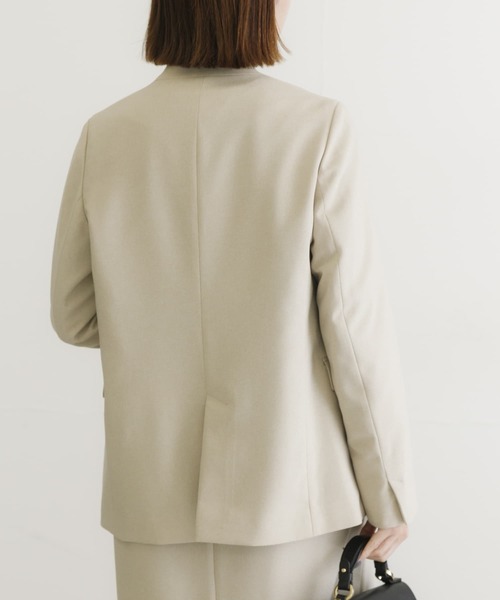 URBAN RESEARCH（アーバンリサーチ）の「ノーカラージャケット（ノーカラージャケット・レディース・ネイビー/ベージュ・38/36）」の22枚目の写真