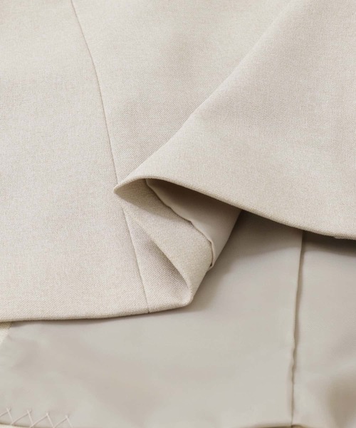 URBAN RESEARCH（アーバンリサーチ）の「ノーカラージャケット（ノーカラージャケット・レディース・ネイビー/ベージュ・38/36）」の7枚目の写真