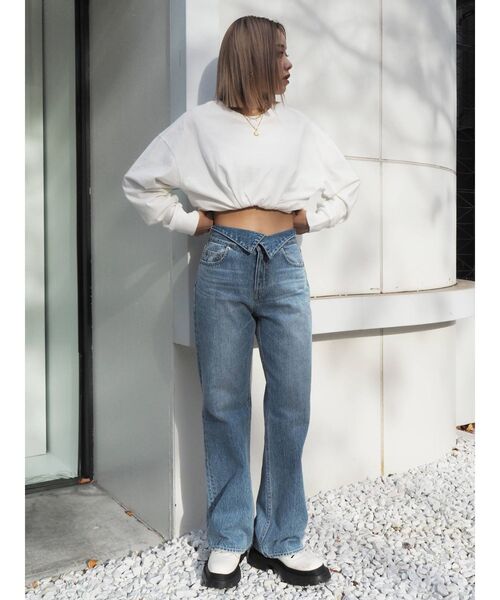 EVRIS（エヴリス）の「オリジナルロゴロングTシャツ（Tシャツ/カットソー・レディース・ブラック/グレー/ホワイト・FREE）」の13枚目の写真