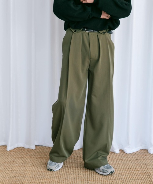 Couleur Meler（クルールメリー）の「Couleur Meler なかじ　フラップ付きストレートスラックス（スラックス・メンズ・ブラック/カーキ/ベージュ・MEDIUM/LARGE）」の14枚目の写真