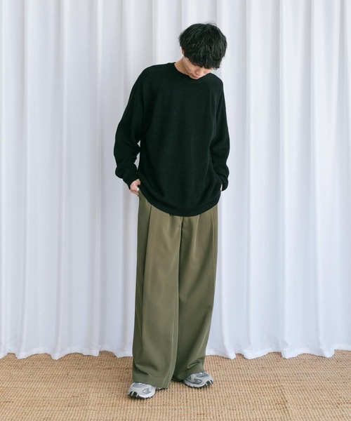 Couleur Meler（クルールメリー）の「Couleur Meler なかじ　フラップ付きストレートスラックス（スラックス・メンズ・ブラック/カーキ/ベージュ・MEDIUM/LARGE）」の19枚目の写真