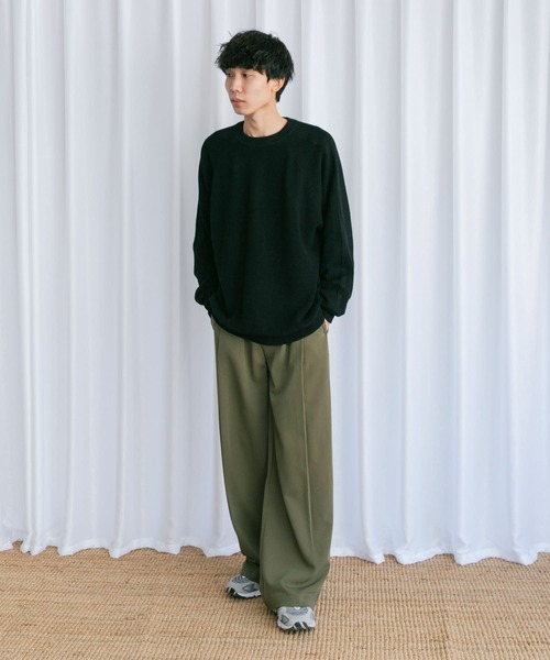 Couleur Meler（クルールメリー）の「Couleur Meler なかじ　フラップ付きストレートスラックス（スラックス・メンズ・ブラック/カーキ/ベージュ・MEDIUM/LARGE）」の21枚目の写真