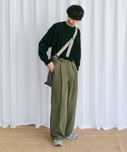 Couleur Meler（クルールメリー）の「Couleur Meler なかじ　フラップ付きストレートスラックス（スラックス・メンズ・ブラック/カーキ/ベージュ・MEDIUM/LARGE）」の22枚目の写真