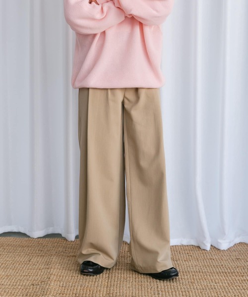 Couleur Meler（クルールメリー）の「Couleur Meler なかじ　フラップ付きストレートスラックス（スラックス・メンズ・ブラック/カーキ/ベージュ・MEDIUM/LARGE）」の4枚目の写真