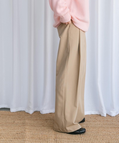 Couleur Meler（クルールメリー）の「Couleur Meler なかじ　フラップ付きストレートスラックス（スラックス・メンズ・ブラック/カーキ/ベージュ・MEDIUM/LARGE）」の6枚目の写真