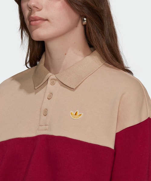 【adidas originals】ラガーシャツ 1972年ロゴスウェット adidas originals】ラガーシャツ 1972年ロゴスウェット