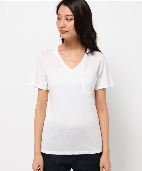 FREAK'S STORE(フリークスストア)の「V NECK T-SHIRTS 【Made in LA】(Tシャツ/カットソー・レディース・ホワイト/グレー/グリーン/ブルー/インディゴブルー・フリ-)」の6枚目の写真