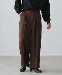 ロールアップバギーワイドパンツ