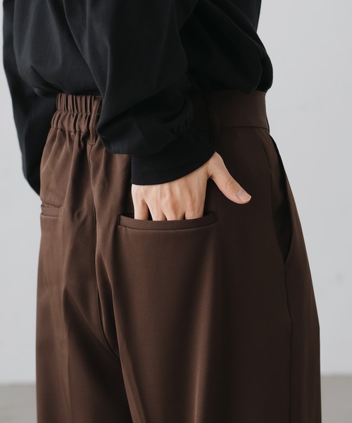 epnok(エプノック)の「ロールアップバギーワイドパンツ(スラックス・メンズ・ダークブラウン/チャコールグレー/グレー・LARGE/SMALL/MEDIUM)」の19枚目の写真