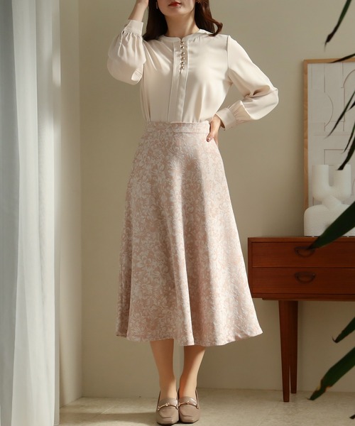 TRUDEA（トルディア）の「バイカラーヘンリーネックブラウス（シャツ/ブラウス・レディース・ブルーグリーン/ベージュ/ホワイト/ネイビー・LARGE/MEDIUM/SMALL）」の7枚目の写真