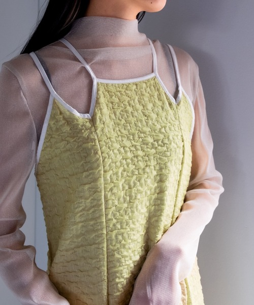 sahara(サハラ)の「Front Design Piping Dress(ワンピース・レディース・ホワイト/ブラック/ライトグリーン・FREE)」の10枚目の写真