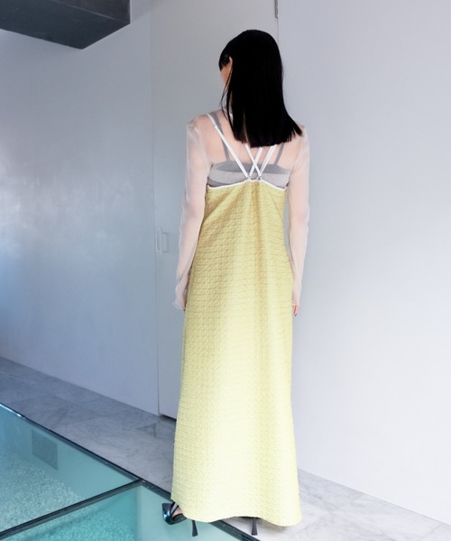 sahara(サハラ)の「Front Design Piping Dress(ワンピース・レディース・ホワイト/ブラック/ライトグリーン・FREE)」の6枚目の写真
