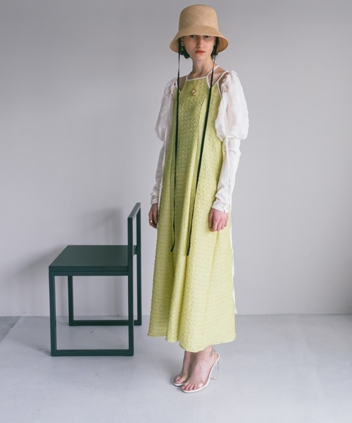 sahara(サハラ)の「Front Design Piping Dress(ワンピース・レディース・ホワイト/ブラック/ライトグリーン・FREE)」の16枚目の写真