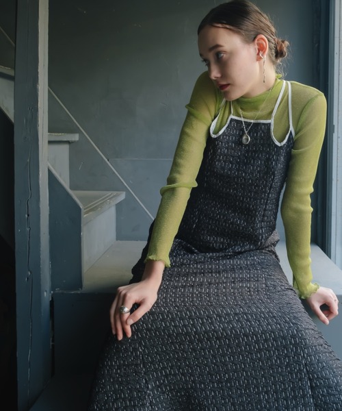 sahara(サハラ)の「Front Design Piping Dress(ワンピース・レディース・ホワイト/ブラック/ライトグリーン・FREE)」の8枚目の写真