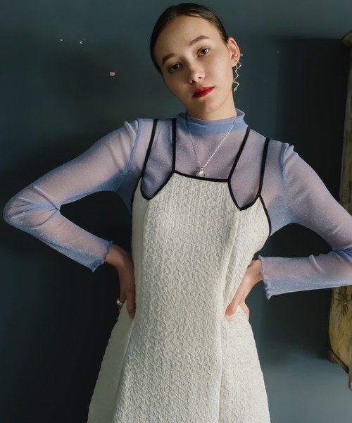sahara(サハラ)の「Front Design Piping Dress(ワンピース・レディース・ホワイト/ブラック/ライトグリーン・FREE)」の18枚目の写真