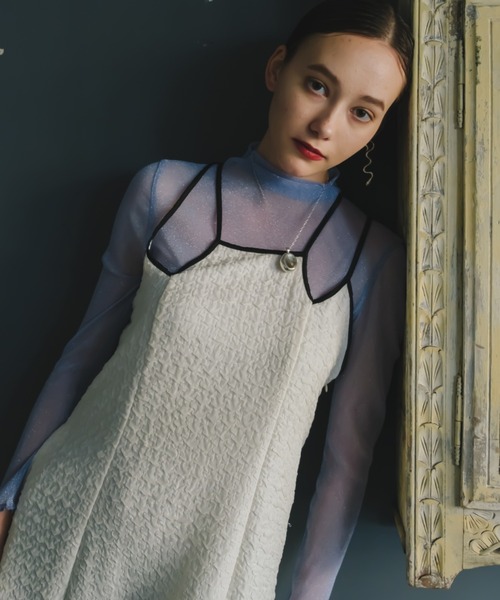 sahara(サハラ)の「Front Design Piping Dress(ワンピース・レディース・ホワイト/ブラック/ライトグリーン・FREE)」の7枚目の写真