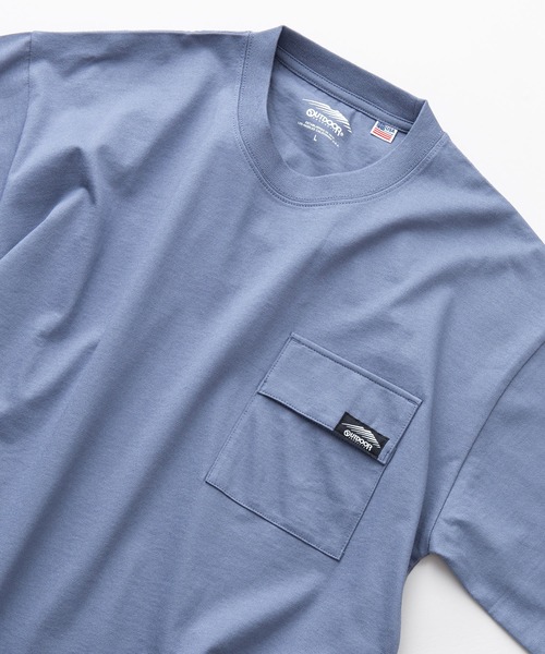 OUTDOOR PRODUCTS（アウトドアプロダクツ）の「【OUTDOOR PRODUCTS/アウトドアプロダクツ】USAコットン　フラップポケット　ビッグシルエット　Tシャツ（Tシャツ/カットソー・メンズ・チャコールグレー/ブルー系その他/ブラック/カーキ/ホワイト/ブラウン・MEDIUM/X-LARGE/LARGE）」の6枚目の写真