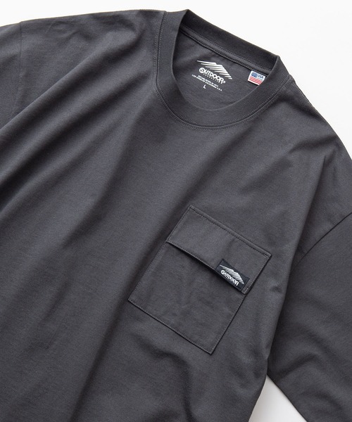 OUTDOOR PRODUCTS（アウトドアプロダクツ）の「【OUTDOOR PRODUCTS/アウトドアプロダクツ】USAコットン　フラップポケット　ビッグシルエット　Tシャツ（Tシャツ/カットソー・メンズ・チャコールグレー/ブルー系その他/ブラック/カーキ/ホワイト/ブラウン・MEDIUM/X-LARGE/LARGE）」の3枚目の写真