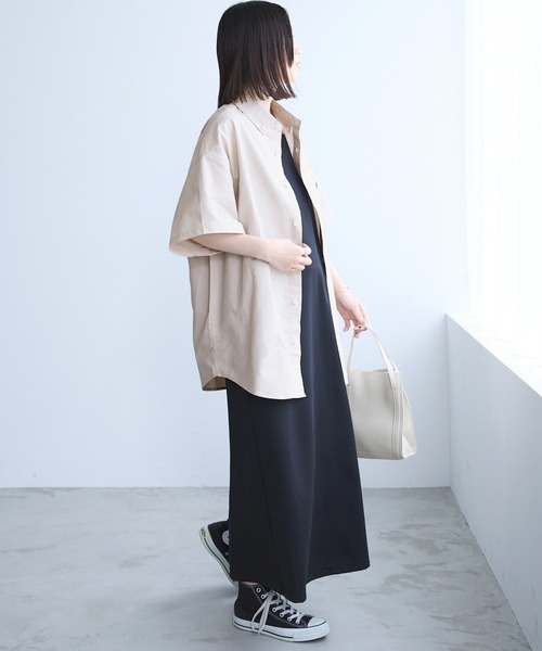 U.S. POLO ASSN.（ユーエスポロアッスン）の「U.S. POLO ASSN. / ユーエスポロアッスン 別注 ロゴ刺繍 S/S ボタンダウン 半袖シャツ（シャツ/ブラウス・レディース・ブラック/イエロー系その他/アイボリー/ブルー系その他/ネイビー/ホワイト・FREE）」の14枚目の写真