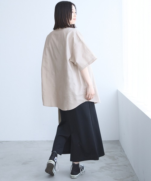 U.S. POLO ASSN.（ユーエスポロアッスン）の「U.S. POLO ASSN. / ユーエスポロアッスン 別注 ロゴ刺繍 S/S ボタンダウン 半袖シャツ（シャツ/ブラウス・レディース・ブラック/イエロー系その他/アイボリー/ブルー系その他/ネイビー/ホワイト・FREE）」の16枚目の写真