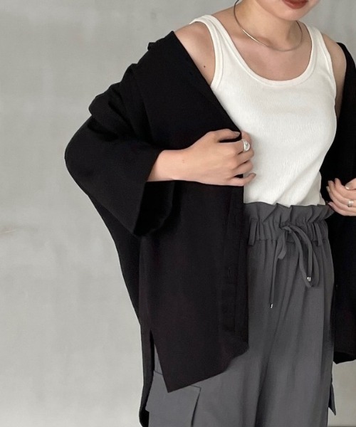 LOWRYS FARM（ローリーズファーム）の「ヴィンテージライクシャツ　173638（シャツ/ブラウス・レディース・ブルー/アイボリー/ブラック/ピンク・FREE）」の7枚目の写真