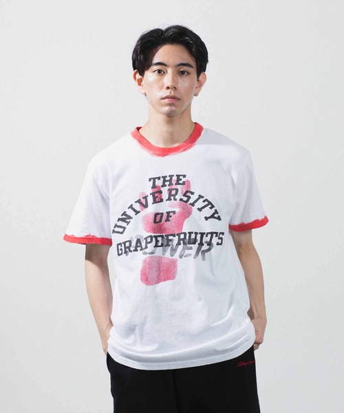 BOW WOW（バウワウ）の「BOWWOWUNIV OF GRAPEFRUITS RINGER TEE（Tシャツ/カットソー・メンズ・ホワイト・MEDIUM/LARGE/X-LARGE）」の3枚目の写真