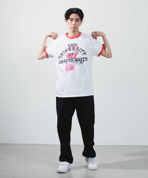 BOW WOW（バウワウ）の「BOWWOWUNIV OF GRAPEFRUITS RINGER TEE（Tシャツ/カットソー・メンズ・ホワイト・MEDIUM/LARGE/X-LARGE）」の5枚目の写真
