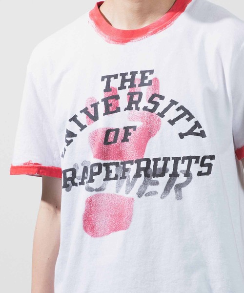 BOW WOW（バウワウ）の「BOWWOWUNIV OF GRAPEFRUITS RINGER TEE（Tシャツ/カットソー・メンズ・ホワイト・MEDIUM/LARGE/X-LARGE）」の12枚目の写真