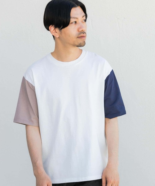 URBAN RESEARCH ROSSO MEN（アーバンリサーチロッソメン）の「『XLサイズあり』USAコットンMYSTANDARD半袖Tシャツ（Tシャツ/カットソー・メンズ・ブラウン/ネイビー/チャコールグレー/ベージュ系その他/ブルー系その他/ブルー/ホワイト系その他/グリーン系その他/シルバー/グレー系その他/カーキ/オレンジ系その他/ブラック/ホワイト/ピンク系その他・SMALL/LARGE/MEDIUM/X-LARGE）」の3枚目の写真