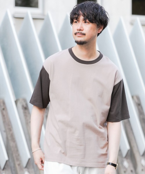 URBAN RESEARCH ROSSO MEN（アーバンリサーチロッソメン）の「『XLサイズあり』USAコットンMYSTANDARD半袖Tシャツ（Tシャツ/カットソー・メンズ・ブラウン/ネイビー/チャコールグレー/ベージュ系その他/ブルー系その他/ブルー/ホワイト系その他/グリーン系その他/シルバー/グレー系その他/カーキ/オレンジ系その他/ブラック/ホワイト/ピンク系その他・SMALL/LARGE/MEDIUM/X-LARGE）」の6枚目の写真