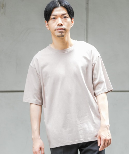 URBAN RESEARCH ROSSO MEN（アーバンリサーチロッソメン）の「『XLサイズあり』USAコットンMYSTANDARD半袖Tシャツ（Tシャツ/カットソー・メンズ・ブラウン/ネイビー/チャコールグレー/ベージュ系その他/ブルー系その他/ブルー/ホワイト系その他/グリーン系その他/シルバー/グレー系その他/カーキ/オレンジ系その他/ブラック/ホワイト/ピンク系その他・SMALL/LARGE/MEDIUM/X-LARGE）」の7枚目の写真