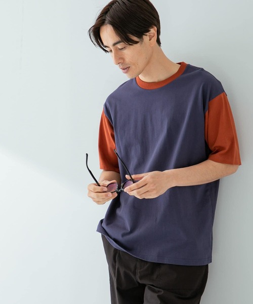 URBAN RESEARCH ROSSO MEN（アーバンリサーチロッソメン）の「『XLサイズあり』USAコットンMYSTANDARD半袖Tシャツ（Tシャツ/カットソー・メンズ・ブラウン/ネイビー/チャコールグレー/ベージュ系その他/ブルー系その他/ブルー/ホワイト系その他/グリーン系その他/シルバー/グレー系その他/カーキ/オレンジ系その他/ブラック/ホワイト/ピンク系その他・SMALL/LARGE/MEDIUM/X-LARGE）」の12枚目の写真